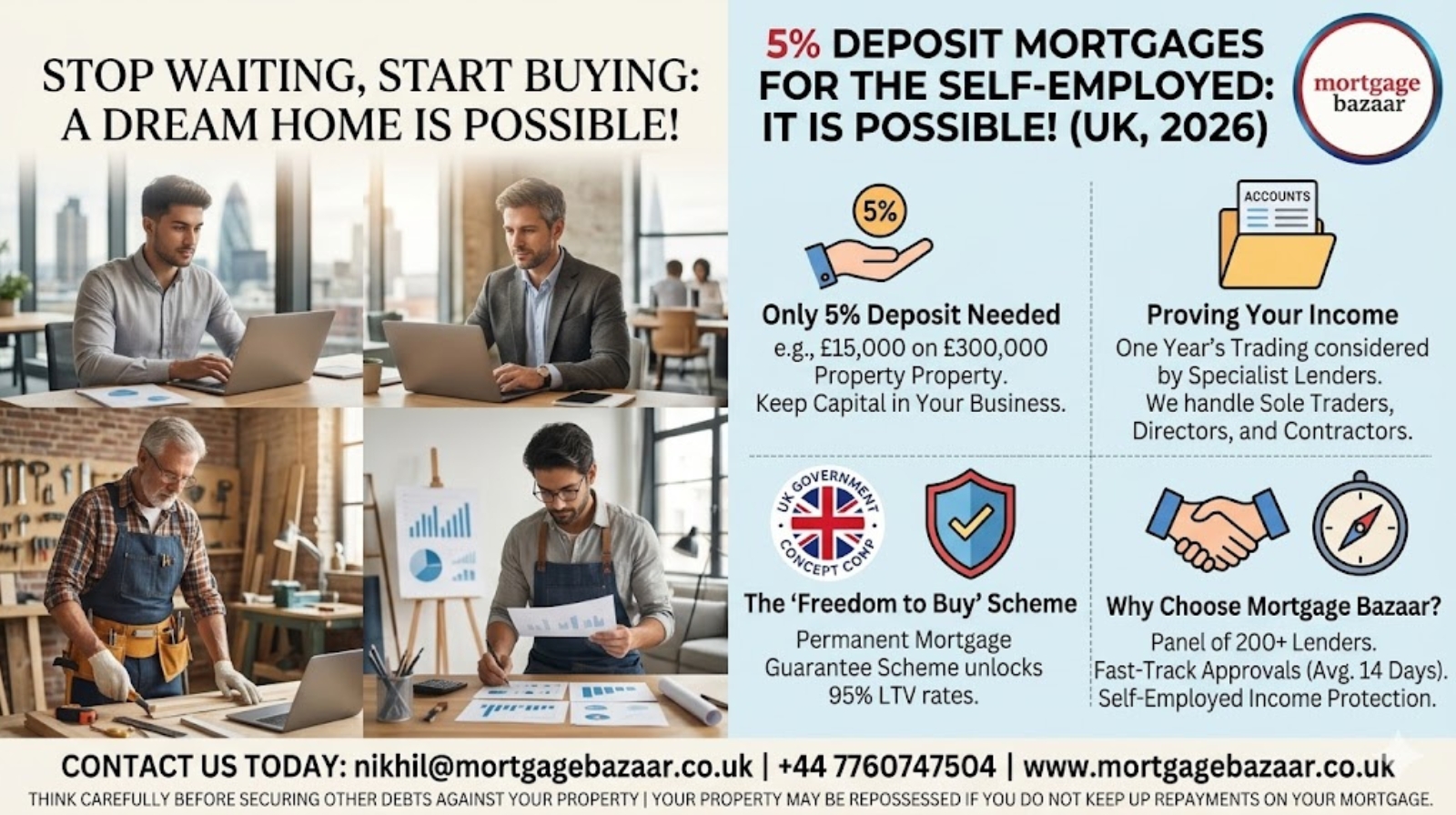 5% Deposit Mortgages for the Self-Employed